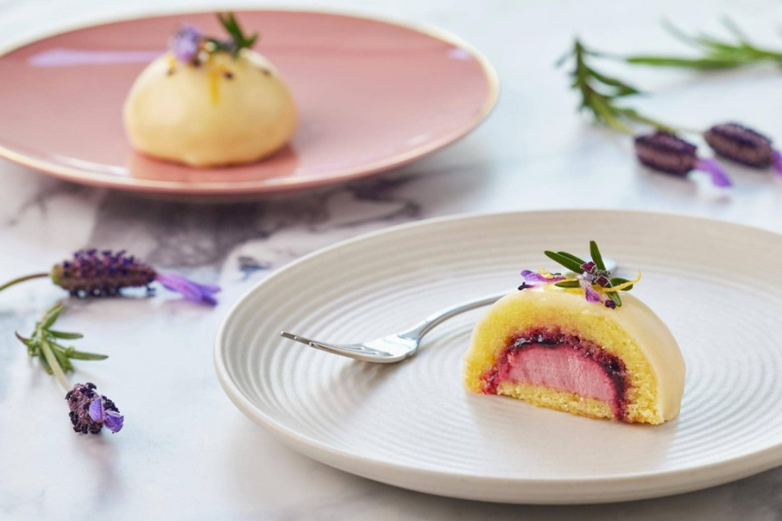 Lemon, Lavender & Blackberry Dome Cakes